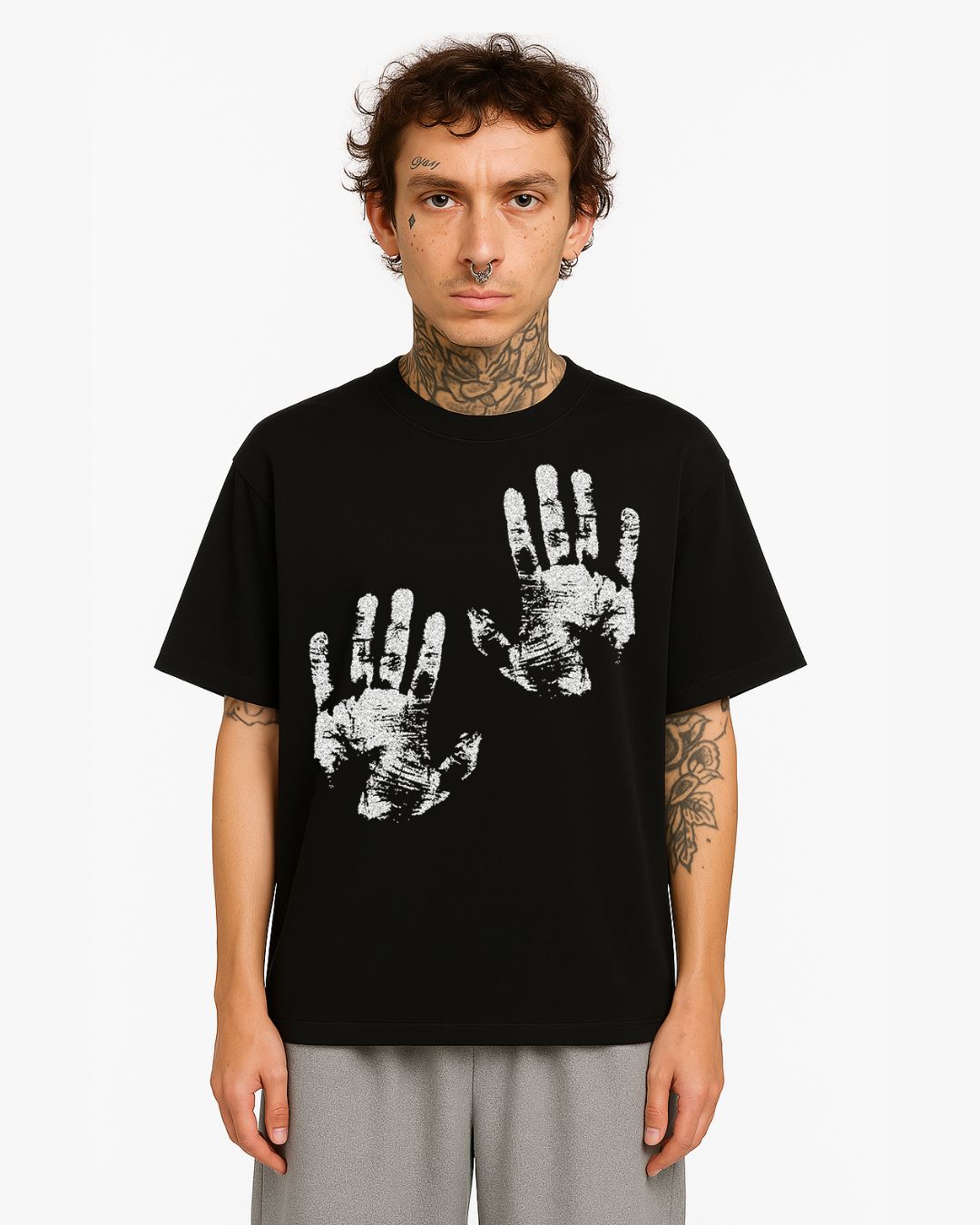 HANDS T-SHIRT (BLACK) - obrazek 2