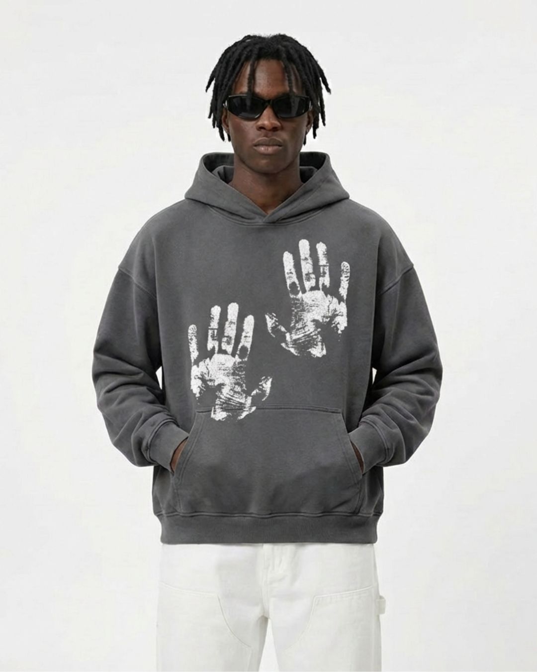 HANDS HOODIE (IRON) - obrazek 2